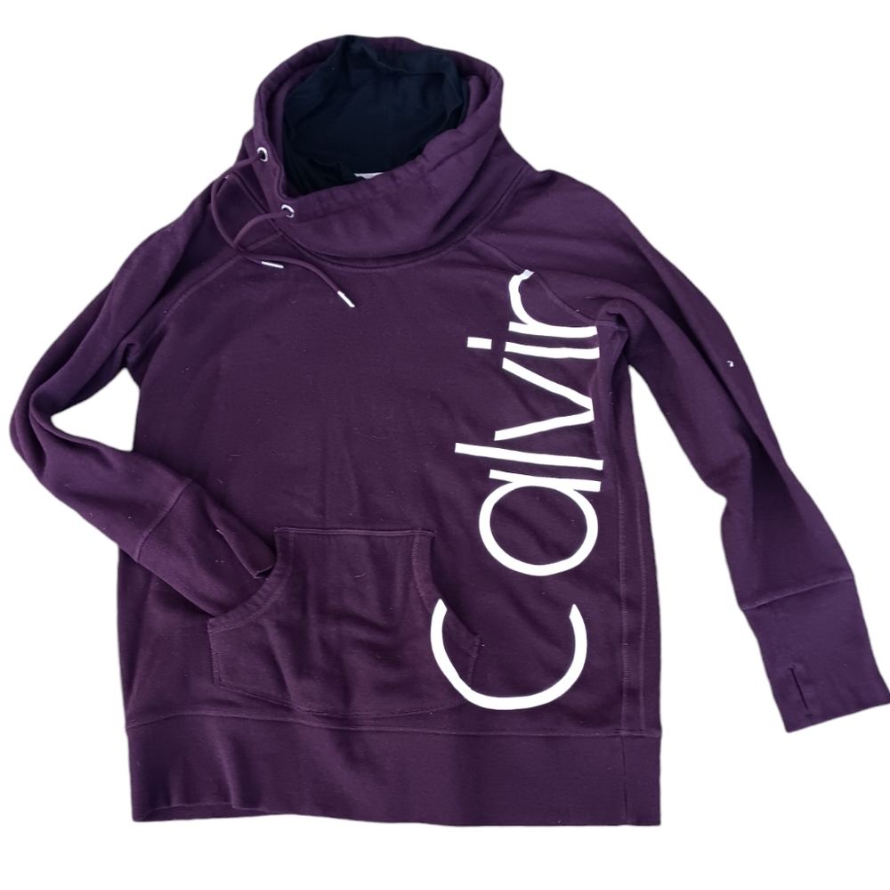 💜CALVIN KLEIN PERFORMANCE WOMEN'S SIZE XL PURPLE DRAWSTRING  SWEATSHIRT